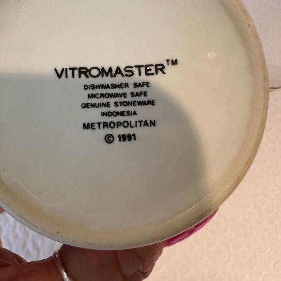 Vintage Vitromaster Metropolitan Espresso Cup & Saucer 1991 Stoneware - Picture 7 of 7